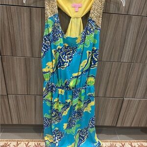Lilly Pulitzer XL Sleeveless Dress with Sequin Shoulders